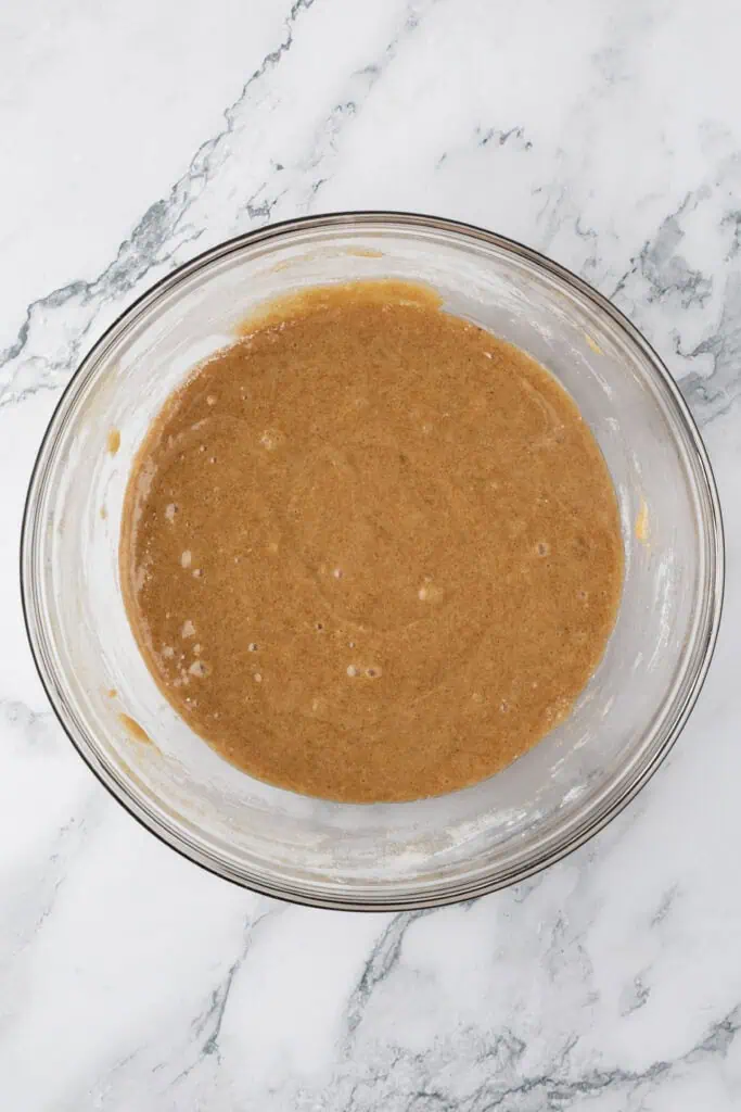 carrot cake cupcake batter in a bowl