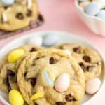 cadbury egg cookies on a plate