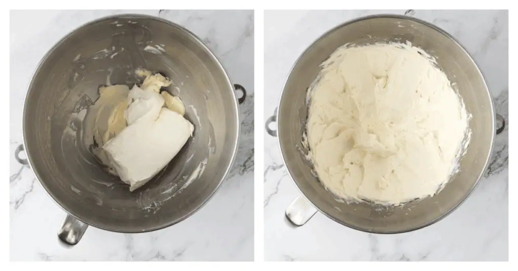 cream cheese and butter creamed together