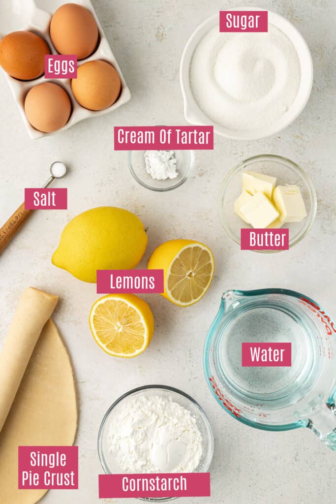 lemon meringue pie ingredients