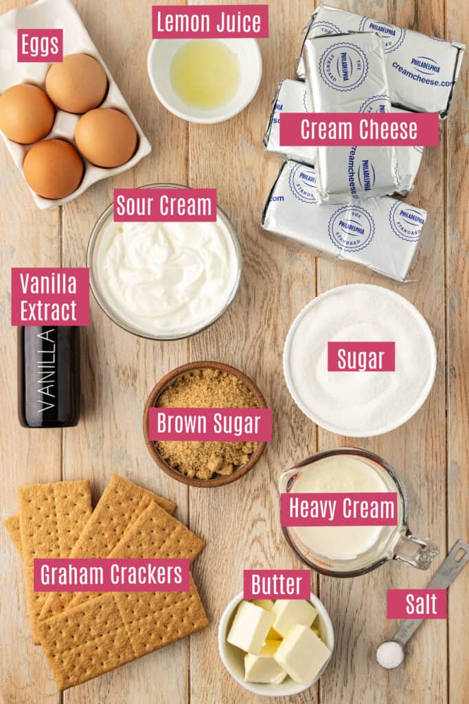 vanilla cheesecake ingredients