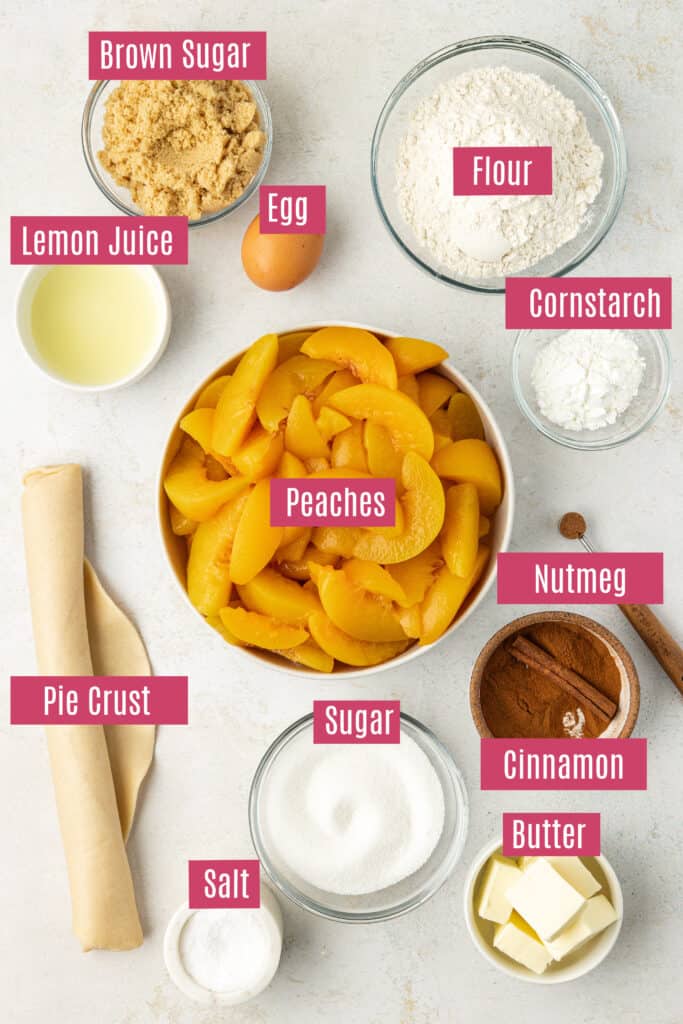 peach crumble pie ingredients