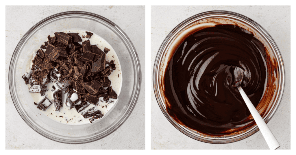 ganache made in a bowl