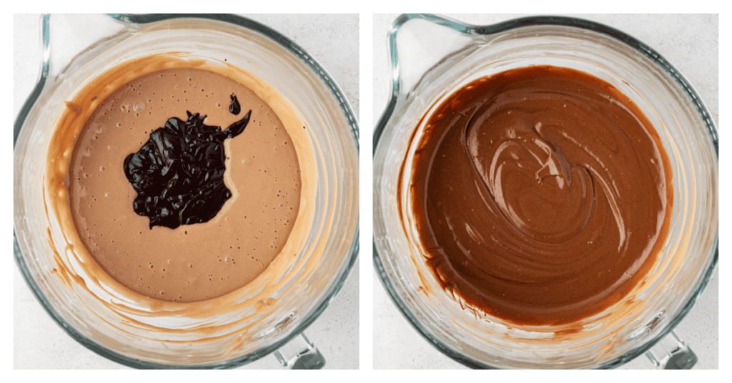 chocolate added to cheesecake batter