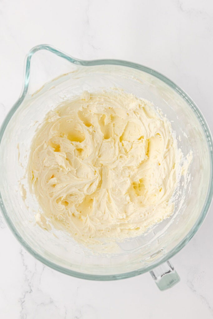 cream cheese and mascarpone cheese beaten together
