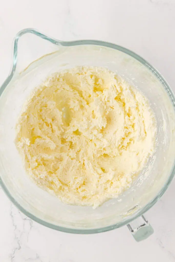 butter and sugar creamed together