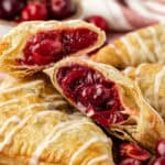 cherry turnover cut in half