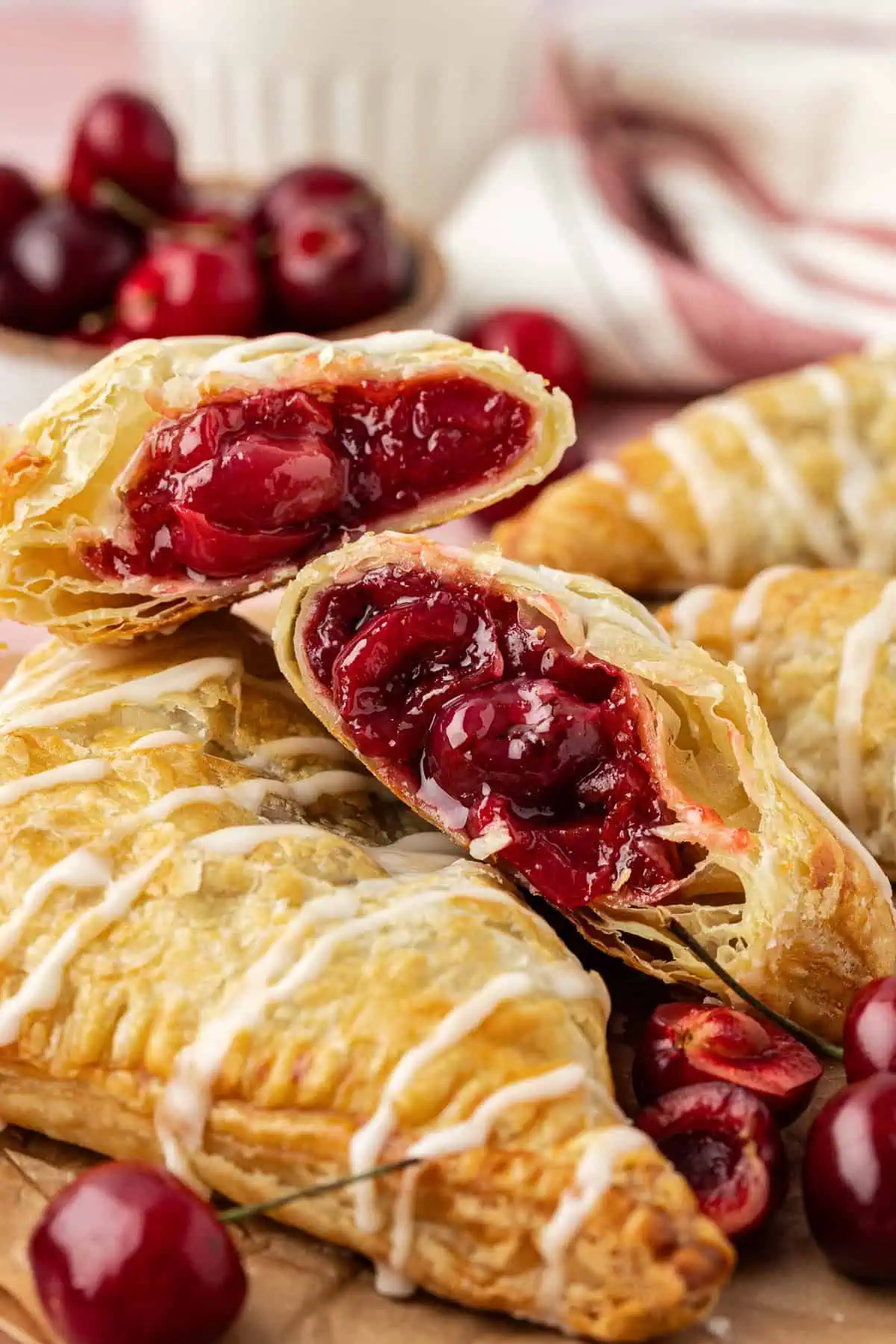cherry turnover cut in half