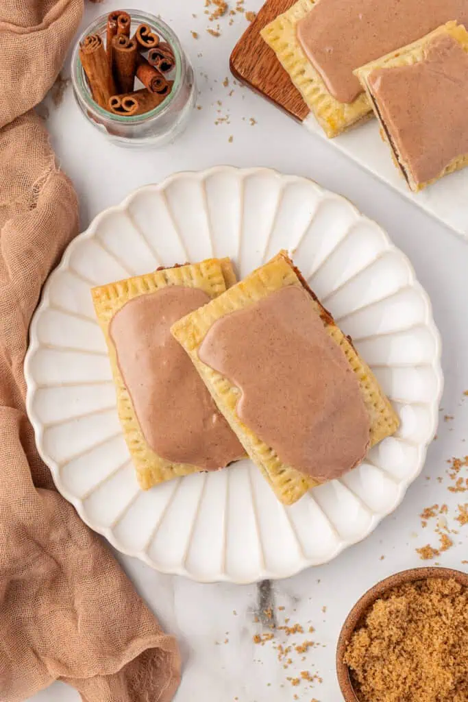 two pop tarts on a plate