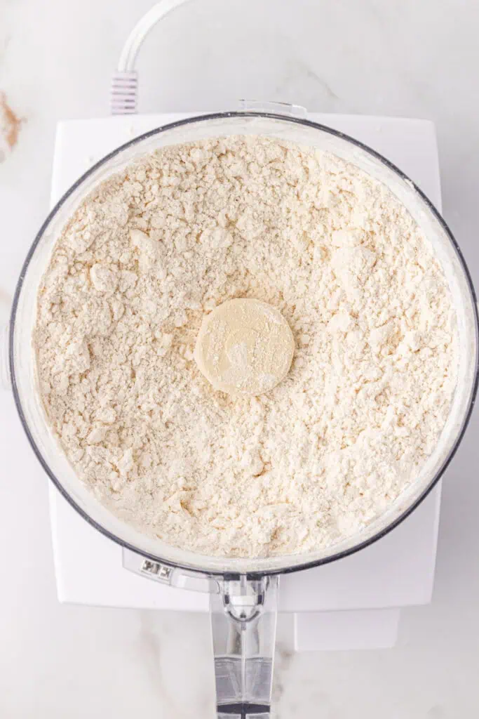 butter added to food processor