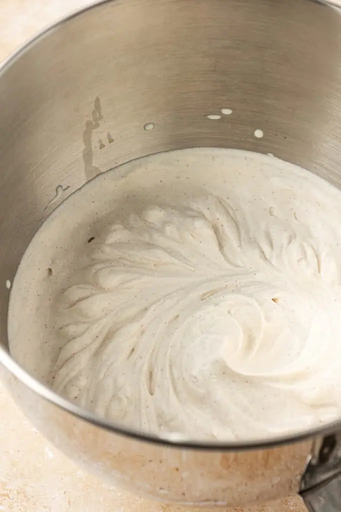 cinnamon whipped cream in a bowl