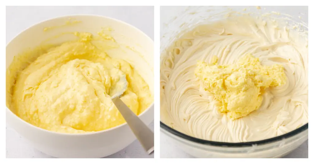 banana pudding mix stirred into cheesecake mixture