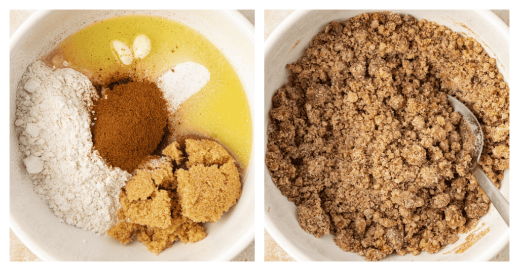 crumble topping in a bowl
