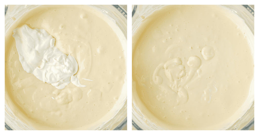 sour cream added to cheesecake batter