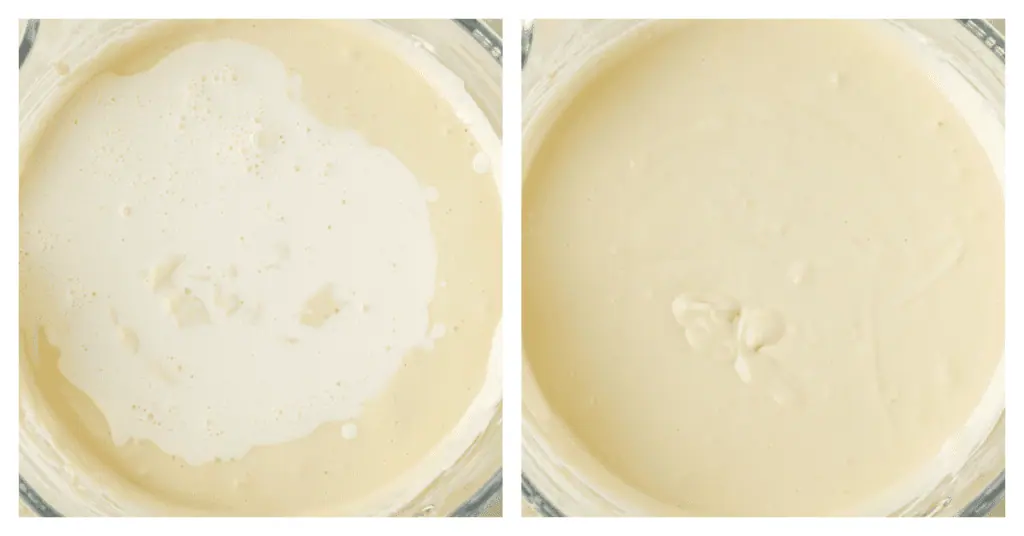 heavy cream added to cheesecake batter