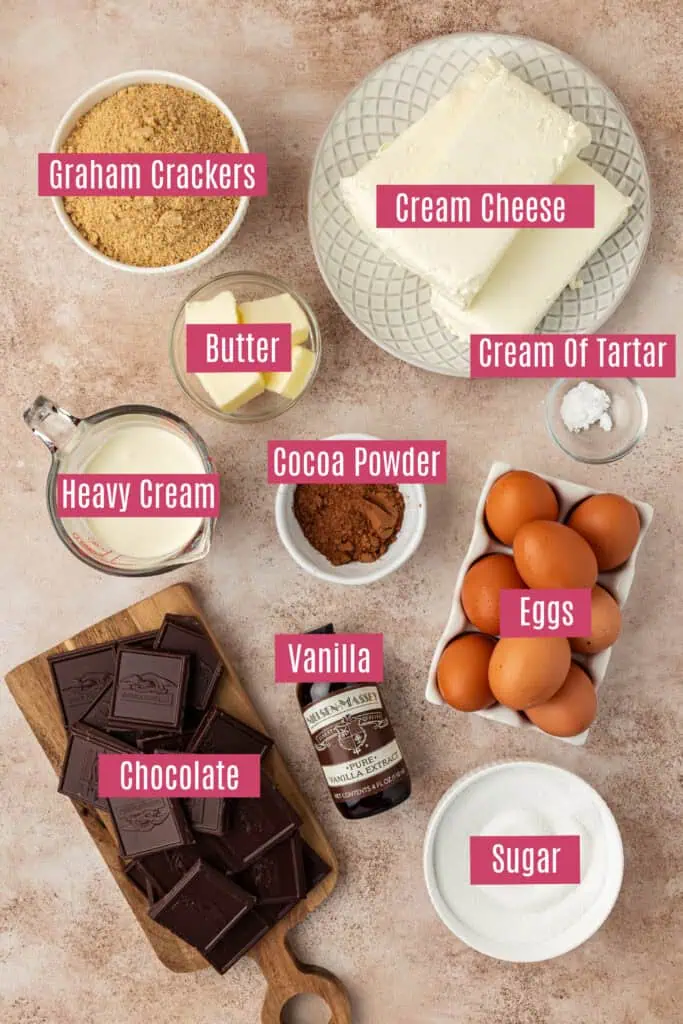 smores cheesecake ingredients