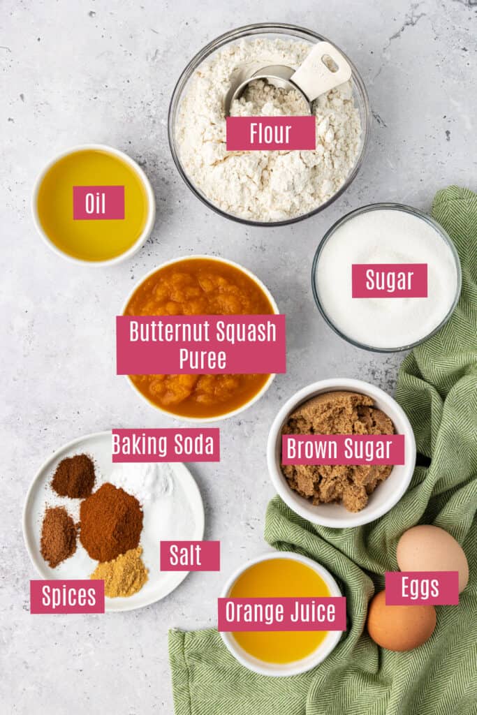 butternut squash bread ingredients