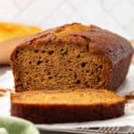 butternut squash bread sliced