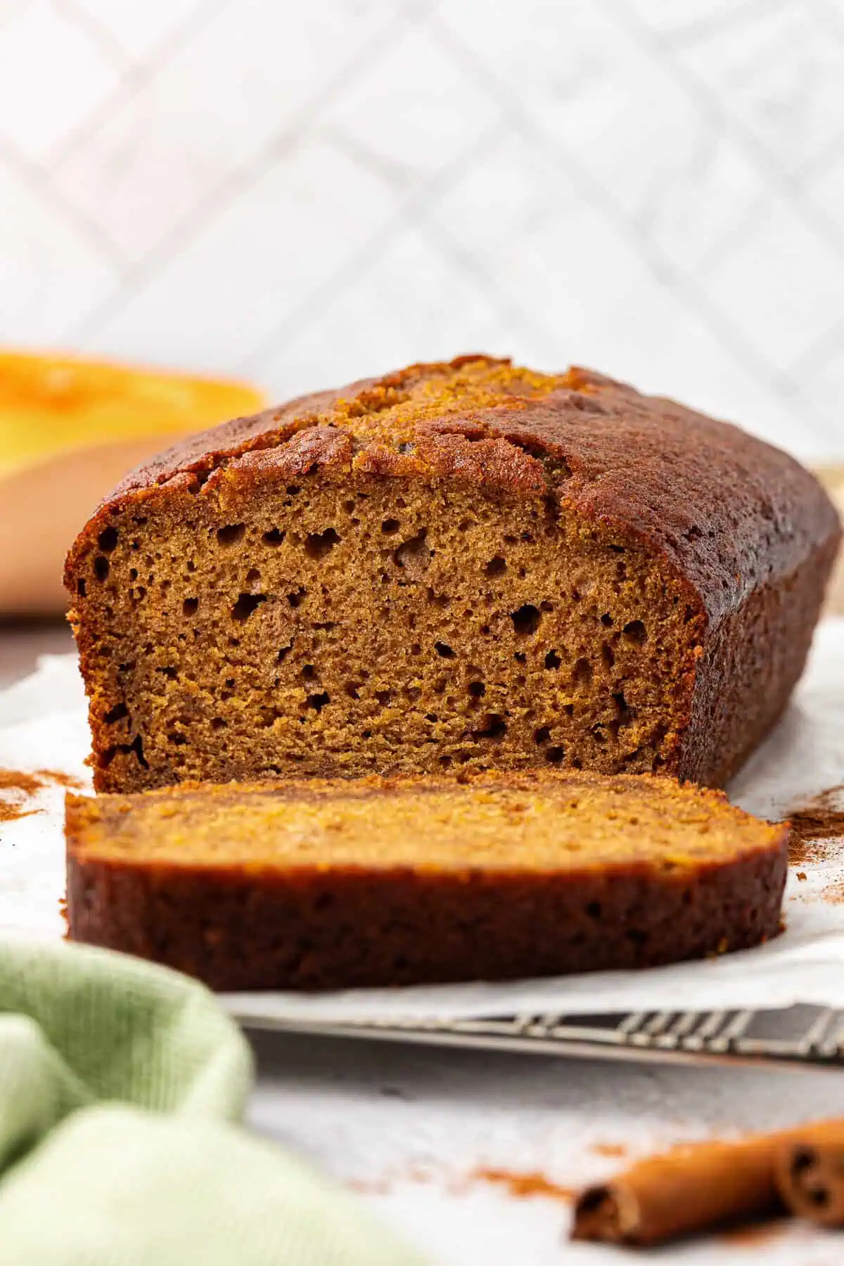 butternut squash bread sliced