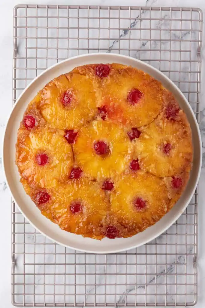 pineapple upside down cake flipped upside down