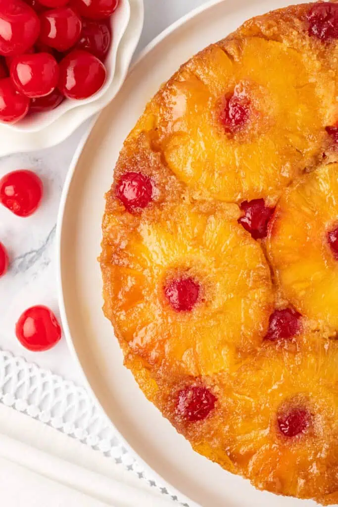 close up of the topping