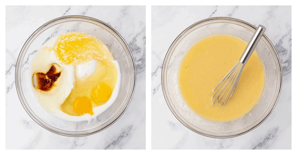 wet ingredients whisked together