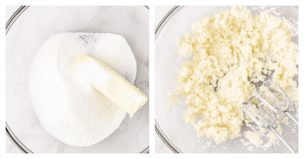 sugar and butter creamed together