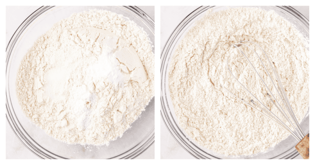 flour mixture whisked together in a bowl