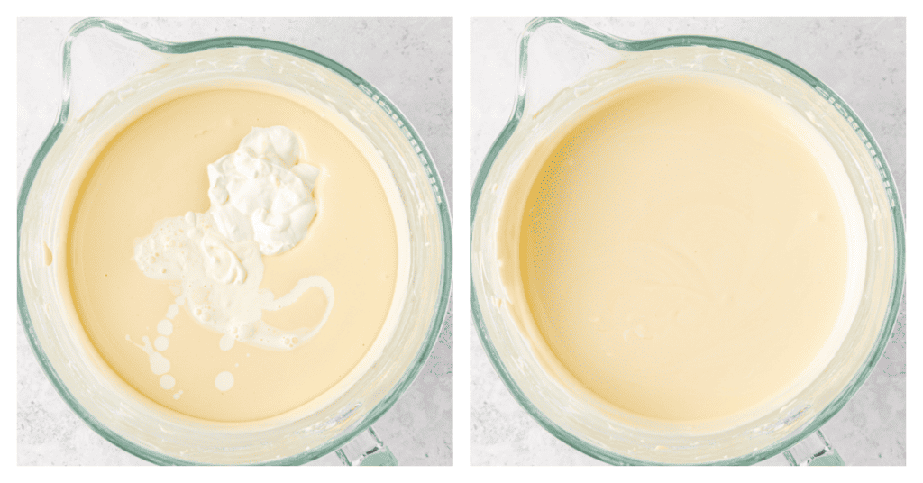 sour cream and heavy cream in cheesecake batter