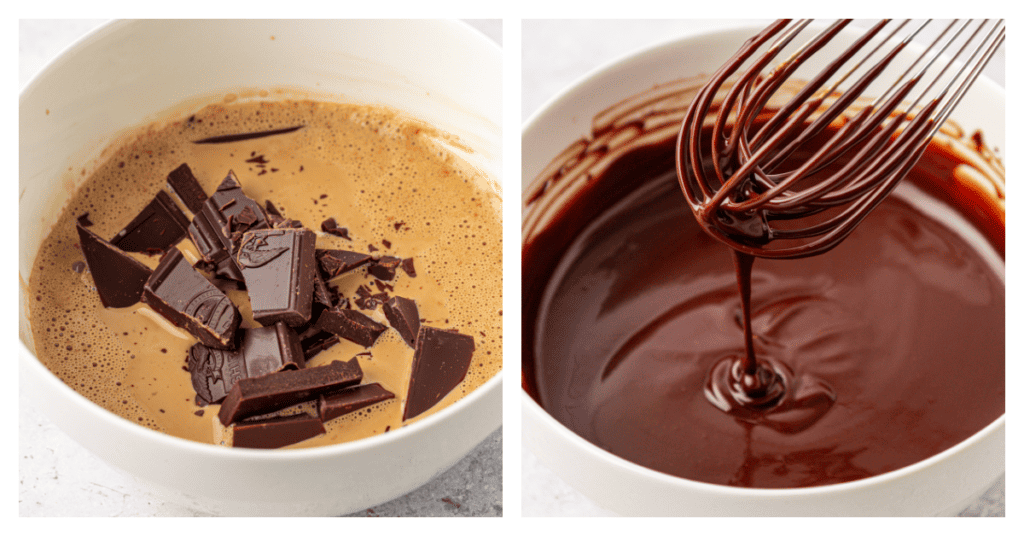 espresso ganache in a bowl