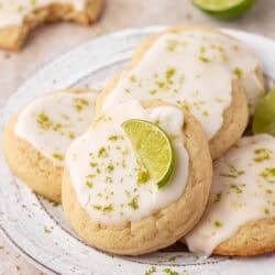 plate of key lime cookies