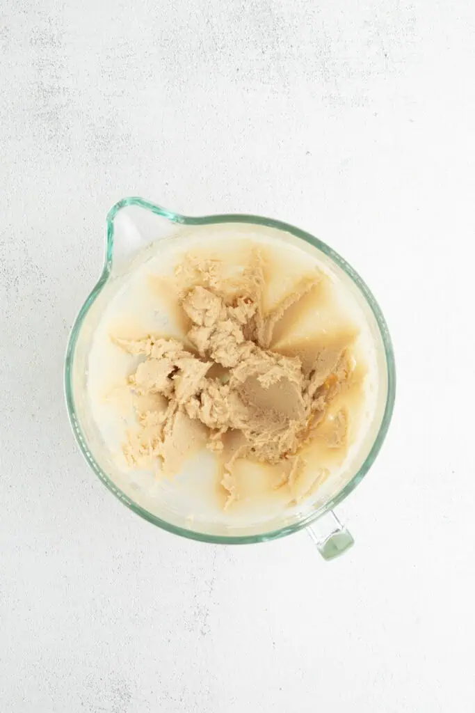 butter and sugar creamed together