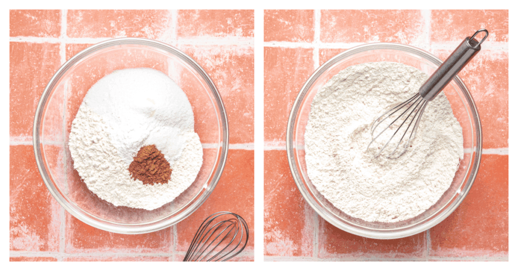 dry ingredients whisked together