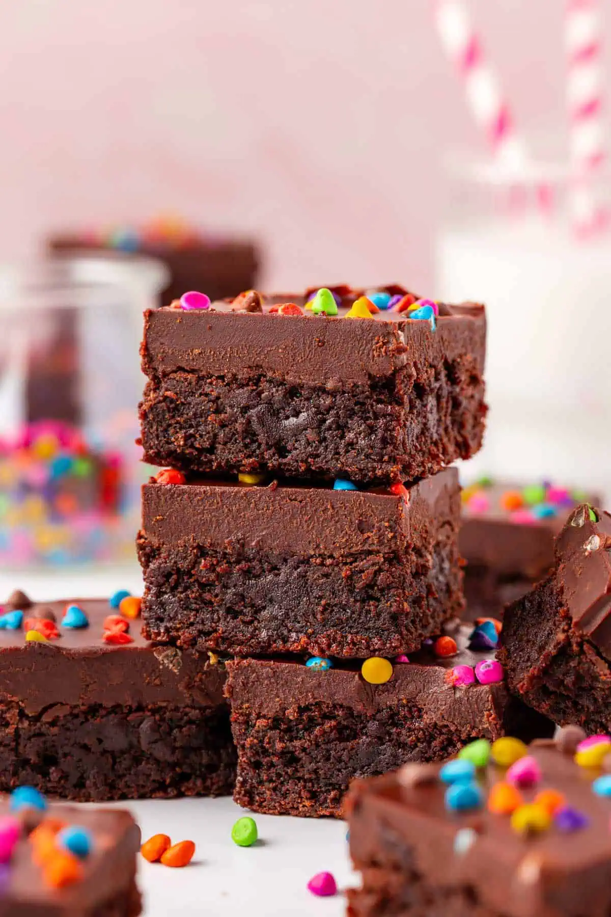 three cosmic brownies stacked on top of each other