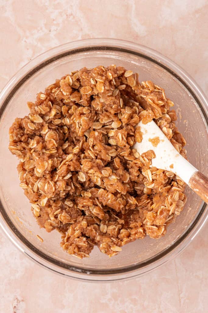 crisp topping with butter added