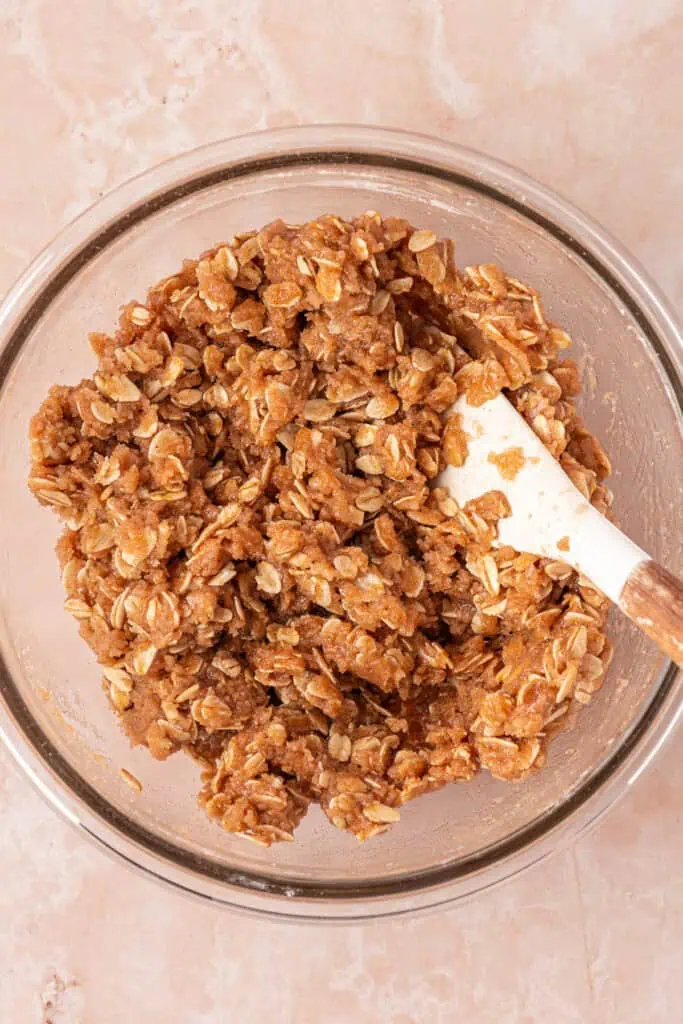 crisp topping with butter added 