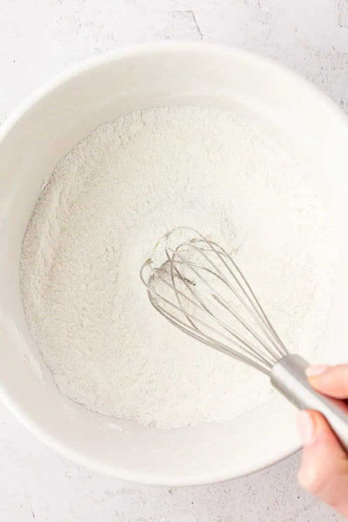 cornstarch and sugar whisked together in a bowl
