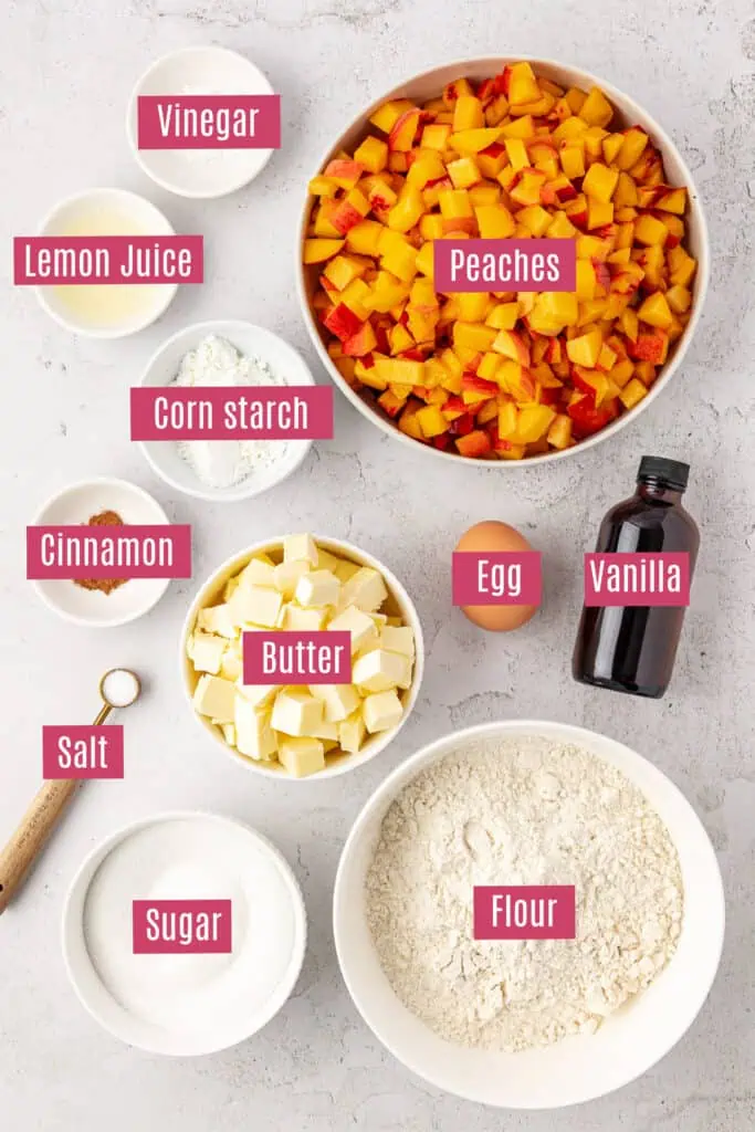peach crumb bar ingredients