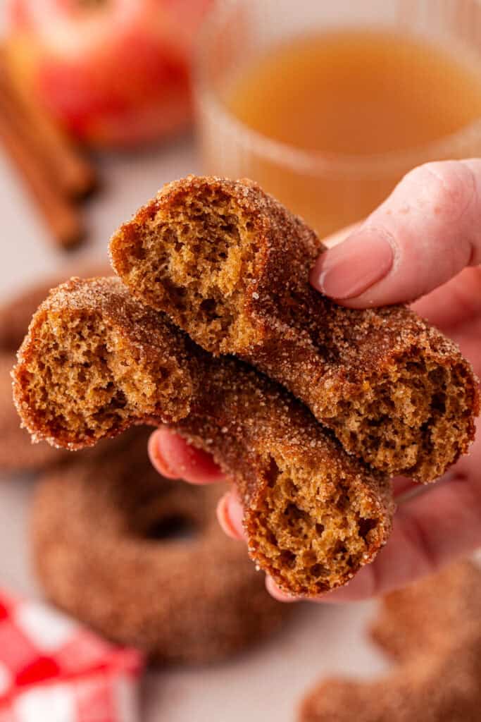 apple cider donut broke in half