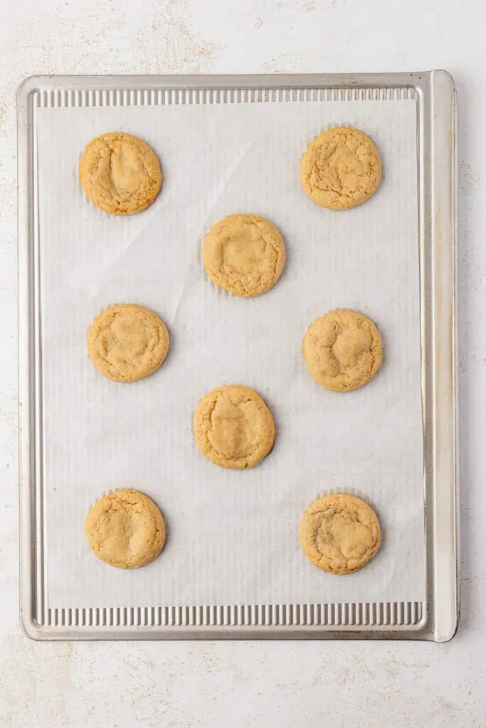 baked cookies on a cookie sheet