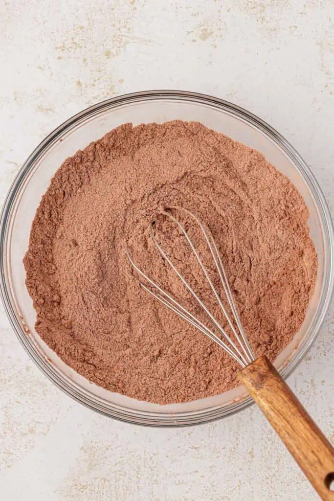 dry ingredients whisked together