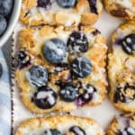 blueberry danish on a wire rack