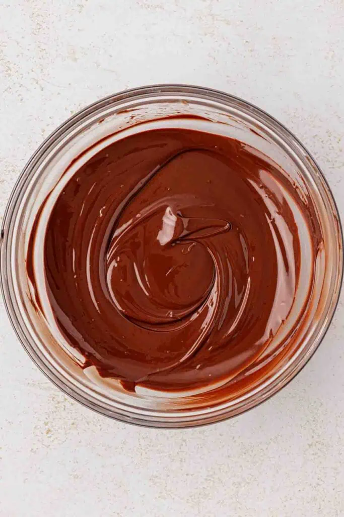 bowl of melted chocolate