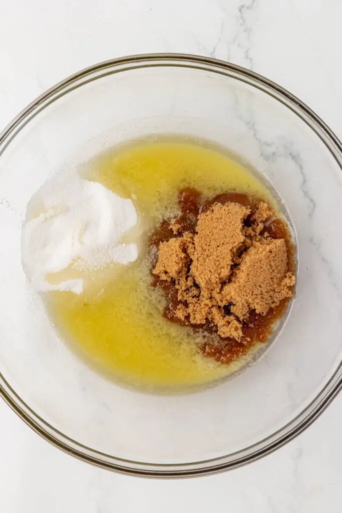 sugars and butter stirred together