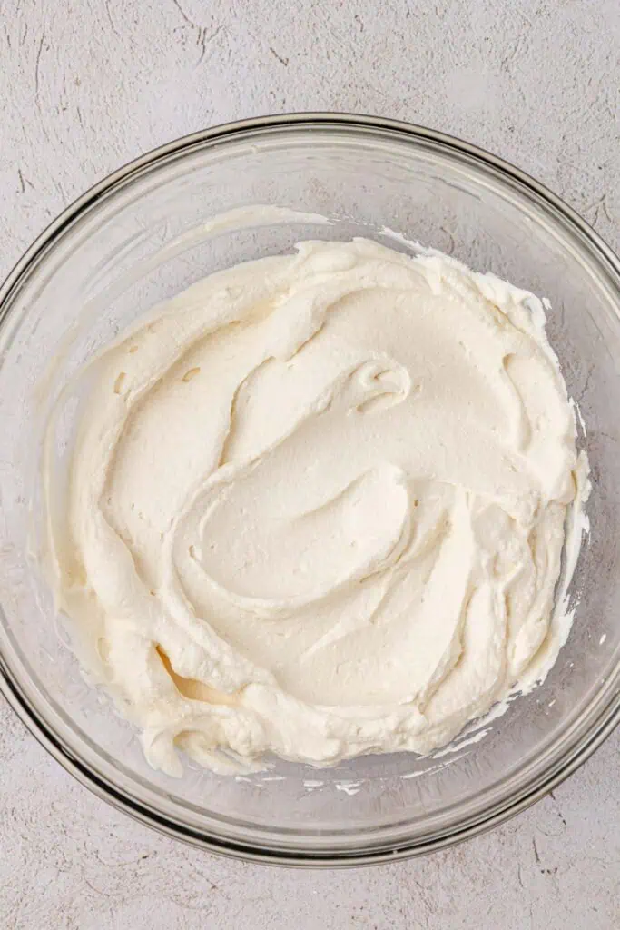 whipped cream in a bowl