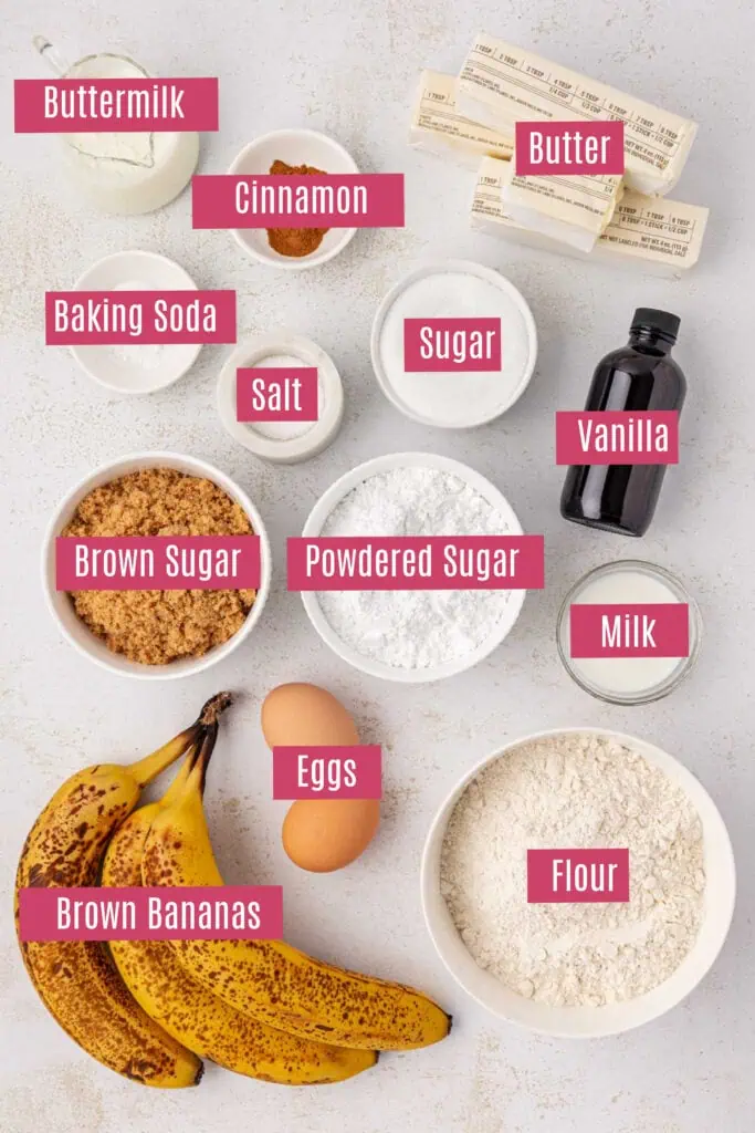 brown butter banana bread ingredients