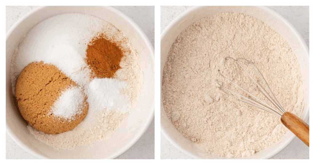 dry ingredients whisked together