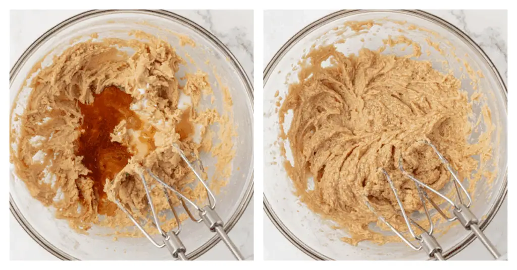 vanilla and milk added to cookie dough