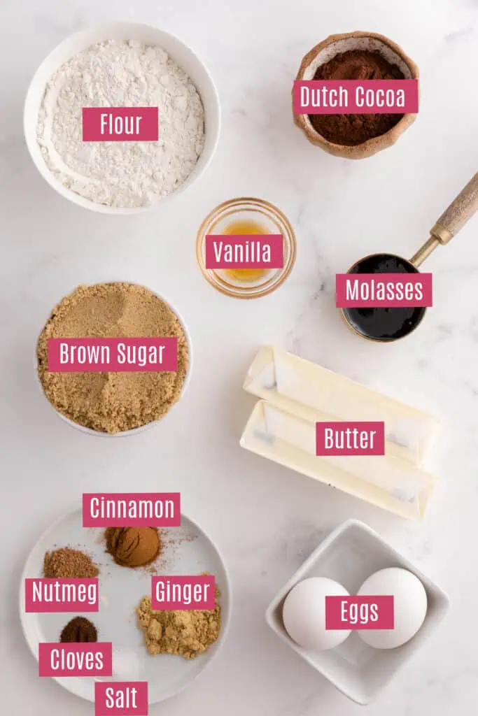 gingerbread brownies ingredients