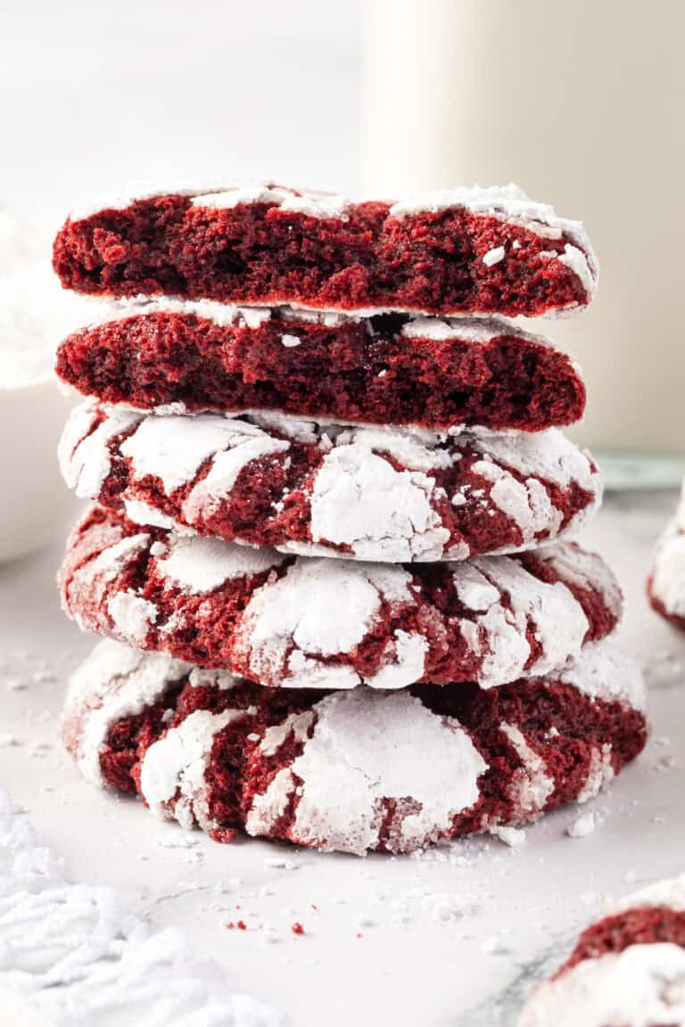 Red Velvet Crinkle Cookies